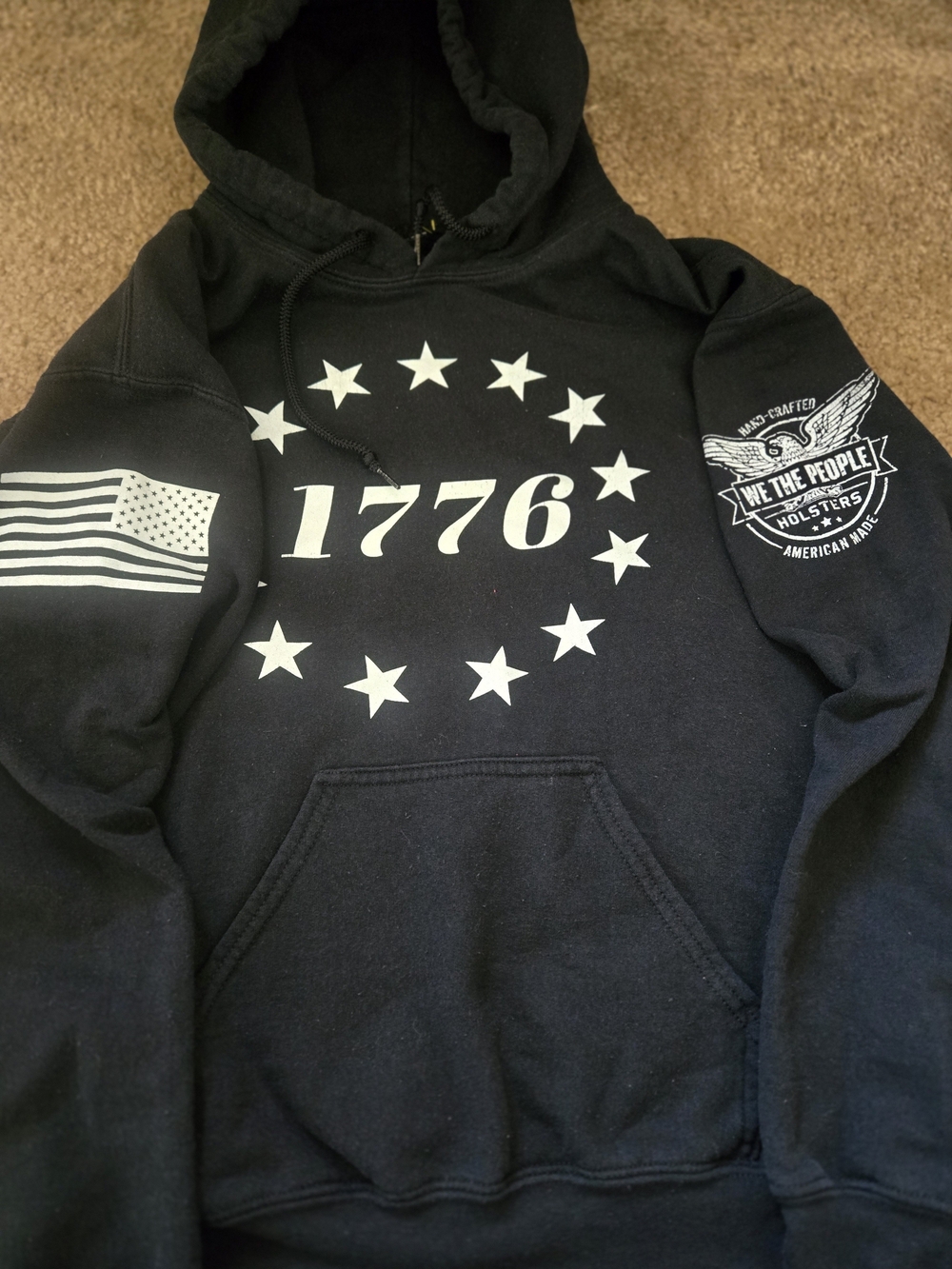 We The People 1776 Graphic Hoodie - Black
